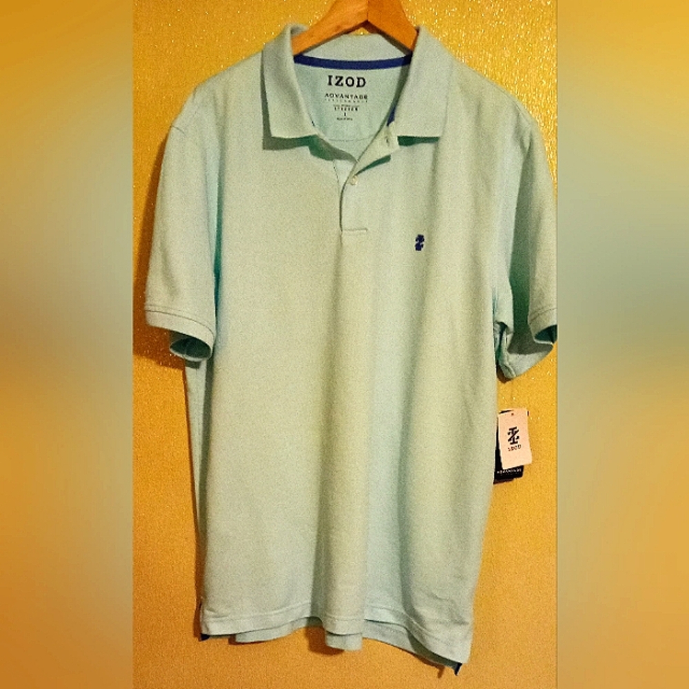 Men's Large IZOD green polo NWT g shirt.